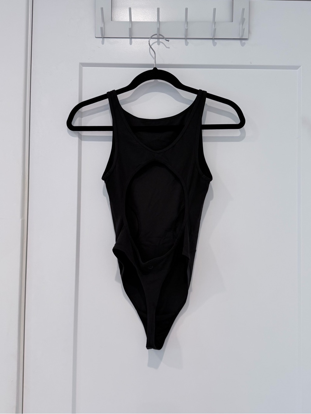 Lululemon Athletica Black Women's Tank BodySuit- Sleeveless, open back, Size 4